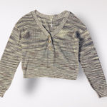 Free People NWOT Mercury Henley Sweater Top Size XS Boho Casual Neutral Photo 0