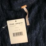 Free People  Navy Sheer Lace Bow Back Minidress NWT Photo 7