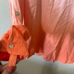 NEW J Jill Linen Blend Button Up Tunic Ombre Long Sleeve Top Pink Coral Size 2X Photo 2