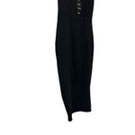 Pretty Little Thing  Dress Shape Black Crepe Eyelet Detail Midi Size 2 Women PLT Photo 6