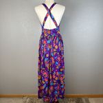 Vintage 60s Kamehameha Maxi Dress Purple Butterfly Floral Small Made in Hawaii Photo 4
