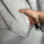 PINK - Victoria's Secret  Sherpa Teddy Long Sleeves  Zip Up Plush Gray Jacket sz XL Photo 6