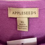Appleseed's Classic Knit Cardigan Women's XL Lavendar Career Preppy Button Front Purple Photo 2