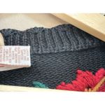 VTG Venezia Cardigan Women's 18/20 Black Heavy Floral Grandma Boho Cottage Core Photo 4