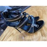 Dolce & Gabbana Heels Women's 6.5 Black Patent Leather Zip Up Stiletto Pump Photo 2