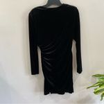 Alex Marie Nikki Stretch Velvet Surplice V Neck Long Sleeve Ruched Dress Sz 4P Photo 3