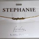 Marina De Buchi NIP  Freedom Personlized Luxe Name Stephanie Gold Tone Bracelet Photo 0