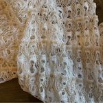 Solitaire  Swim Cover Up Dress Tunic Sheer Crochet Swimsuit Tropical Sleeves L Photo 9