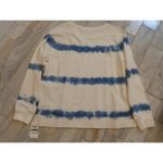 Style & Co NWT  women's large white/blue tye dye sweatshirt MSRP $49.50 Photo 1
