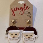 Santa Earrings with rhinestones Christmas Holiday n Photo 0