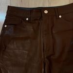 EXPRESS Faux Leather Brown Pants Photo 1