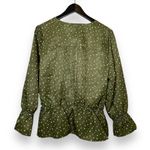 BLANK NYC Oat New York | Long Sleeve Dark Olive Green Print Blouse  Photo 1