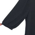 H&M  Women's 3/4 Sleeve Sparkle Shine Metallic Shirt Blouse Black Size‎ Small Photo 2