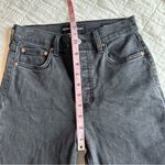 Aritzia Denim Forum The Arlo High Rise Straight Leg Jeans Black 25 Photo 7