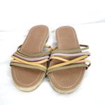 Madewell  The Kathryn Espadrille Slide Sandal in Leather Size 9 NIB Multi Photo 1