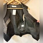 NWT Yiqing Yin Haute Couture Structured Vest with Feather Inserts Size 40 Black Size M Photo 9