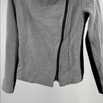 Vince Heather Gray moto cropped jacket M cotton knit scuba contemporary neutral Photo 6