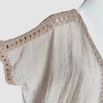 Ivy Jane  100% Linen Open Front Tan Cardigan Sz‎ M Photo 3