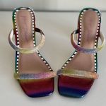 Betsey Johnson Rainbow Rhinestones Sparkly Heel Mules Size 6 Photo 4