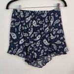 Patrons of Peace Navy Boho Skorts Size Small NWT Dark Blue Paisley Shorts Photo 2