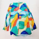 We Wore What  Cowl Front Dress in Abstract Watercolor Medium Photo 10
