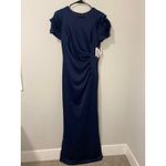 XScape New  Rosette Short Sleeve Ruched Back Sheath Gown Size 12 Photo 1