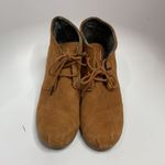 Toms suede desert wedge Booties in chestnut size 8.5 Photo 3
