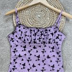 Lillie & Mia Women’s Velvet Butterfly Mini Dress Baby Doll Sleeveless Purple 8 Photo 4