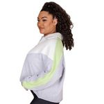 Pink Lily Color Block Half Zip Sweatshirt Pullover Neon Green Gray White S Photo 1