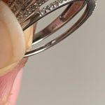 10k White Gold Diamond Ring Set Photo 4