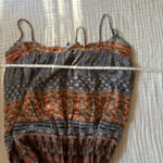 Lucky Brand Women's Floral Blue and Orange Blouse Photo 6