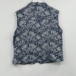 Vintage Y2K Denim Floral Button Up Shirt Size Large Early 2000s Photo 5