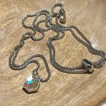 Kendra Scott Teo Dichroic Glass Silver Necklace Photo 11