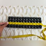 White House | Black Market NWOT Black Jewel Silver Metallic Magnetic Clutch Photo 5