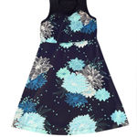 Title Nine  Floral Sleeveless Dress Blue Tones Built In Bra Womens Size Small Photo 0