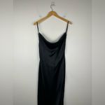 Oh Polly  Carmela Cowl Neck High Slit Maxi Dress in Black Women’s Sz 8 NWT Photo 2