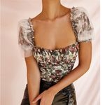 House Of CB  'Nina' Vinatge Floral Mesh‎ Gathered Bodysuit NWOT size XS Photo 1