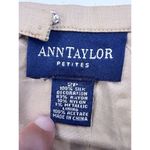 Ann Taylor  100% Silk Skirt SZ 2 Petite Knee Length Lined Pencil Embroidered Gold Photo 5