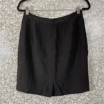 Anthropologie Odille  Black Ruffle Front Straight Skirt - Size 8 - Pink Lining Photo 6