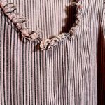 Maven West  Striped Frayed‎ Fringe Tank Top Camisole Women's Small Pink Black Photo 1