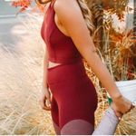 Outdoor Voices Athena Crop Top High Neck Cabernet Burgundy Size Small Photo 1