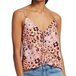 Paige Isela Cami 100% Silk Leopard Floral Print Cami Tank Top Small Photo 0