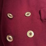J.Crew  burgundy Blazer Tailored Suit Jacket with gold button size small Photo 2