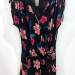 Market & Spruce black floral romper with pockets size medium Photo 1