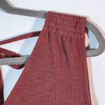 Very J Pink Ribbed Knit Crop Top Size Medium Dusty Pink Crop Top with Fringe Photo 3