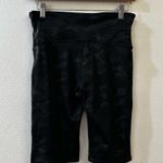 Spanx Faux Leather Bike Shorts Black Camo High Rise Size Large Photo 0
