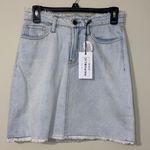 FOR THE REPUBLIC  DENIM 2/25 light blue wash skirt Photo 8