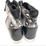 Torrid 10.5 Wide Grey Black Snake Print Hidden Wedge Lace Up Sneakers Photo 4