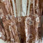 NWT Frille Rose Orange Floral Print Dress Size L Photo 5