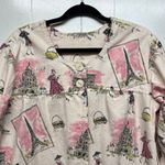 Women's Art to Wear 3/4 Sleeve Button Front Shacket Size Large Side Pockets Pink Photo 1